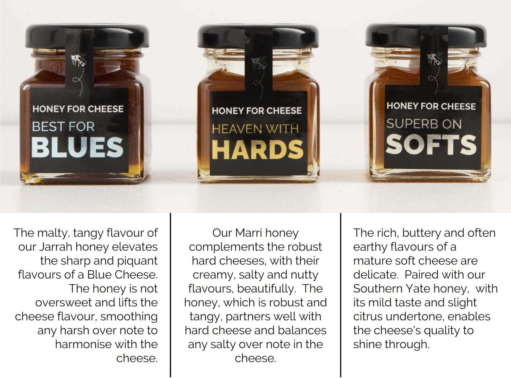 honey for soft, hard and blue cheese