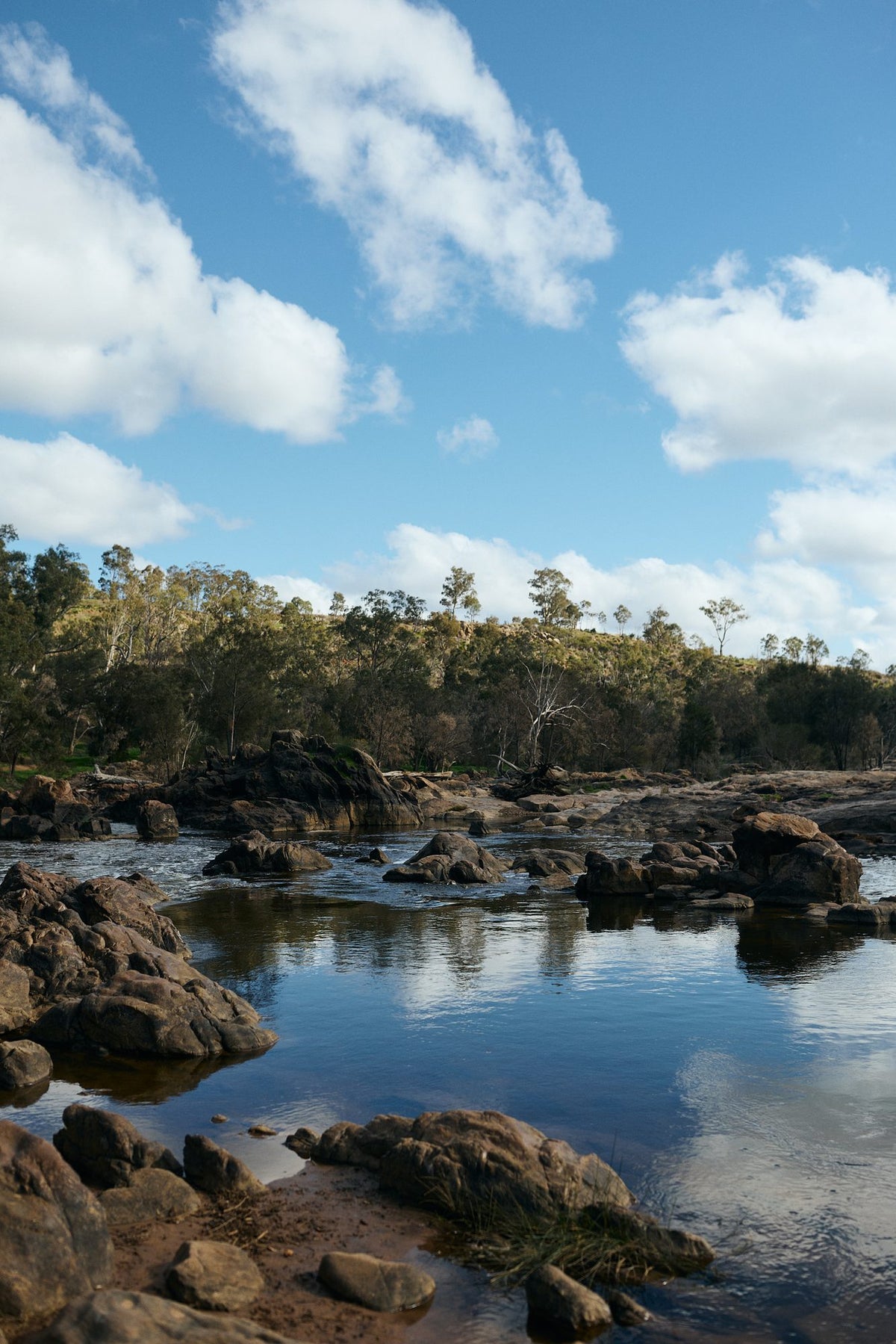 River and rocky banks in the Western Australian landscape