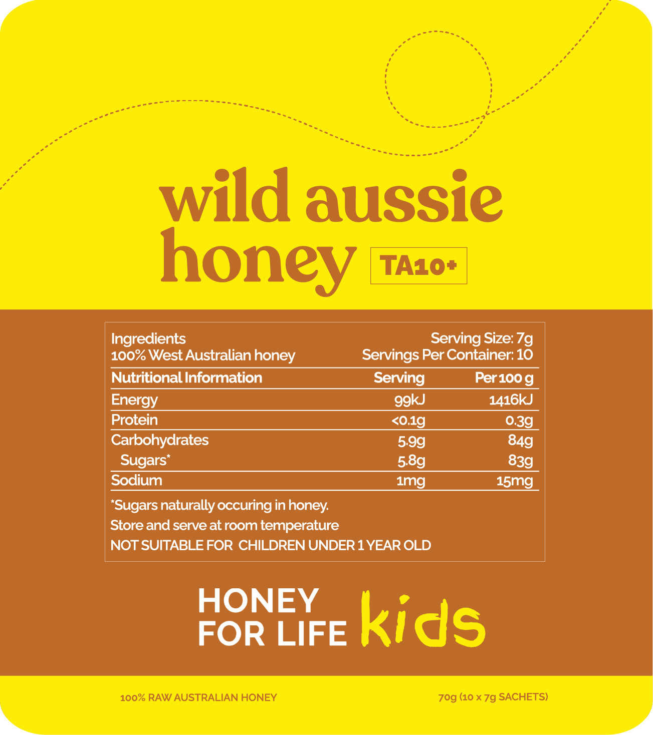 Honey For Life Kids - Wild Aussie Honey Snaps (TA 10+)