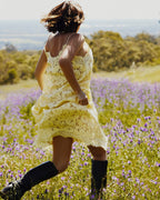 Jesinta Franklin frolicking through the wildflowers of western australia